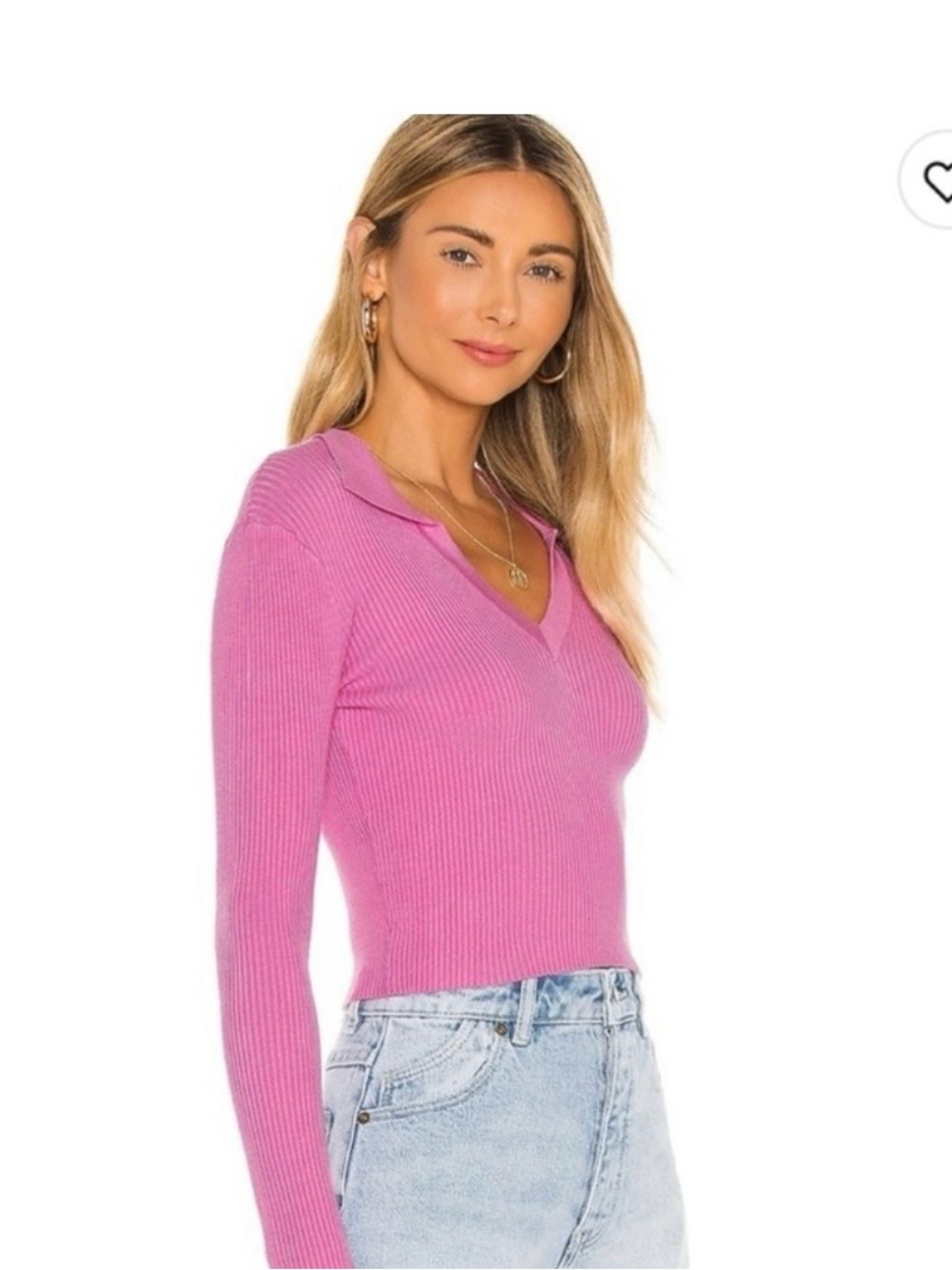 Lovers and Friends  Pink ribbed sweater Size Medium New with Tags Runs Smsll